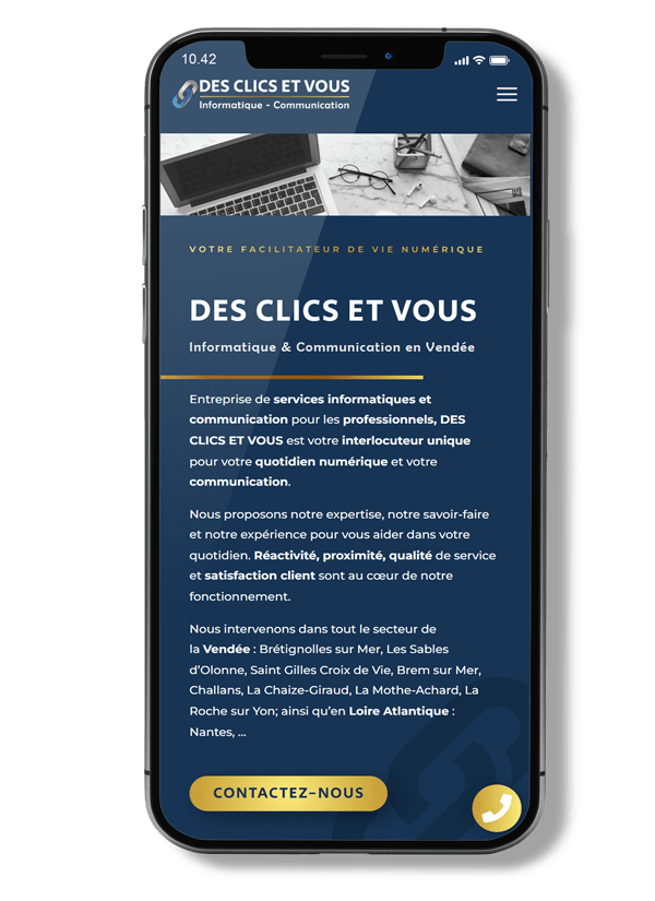 Entreprise web communication digitale et numérique à Brétignolles-sur-mer Des Clics Et Vous création de sites internet moderne et adapté à tous supports