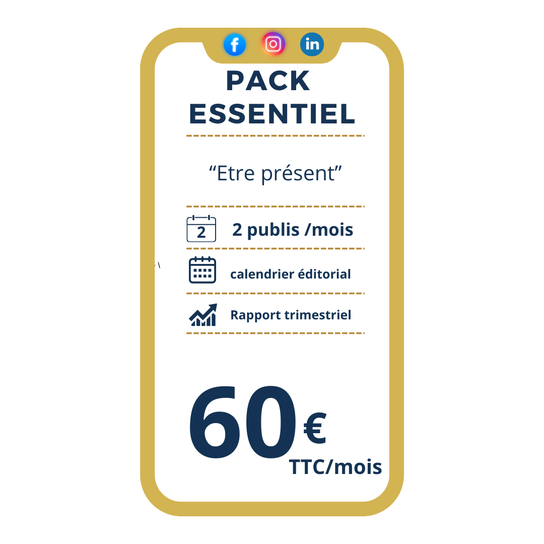 Pack essentiel Community management gestion réseaux sociaux Pack essentiel Community management gestion réseaux sociaux